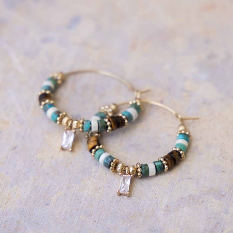 Boucles d'oreilles Eden Turquoise made in France