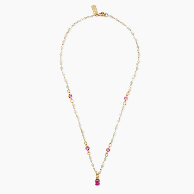 COLLIER ROSARY ROSE